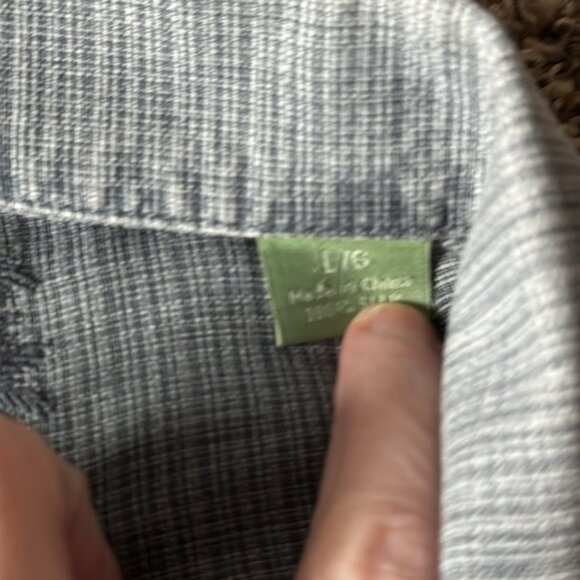 Tommy Bahama Large Gray Silk Hawaiian Camp Shirt - Picture 4 of 6